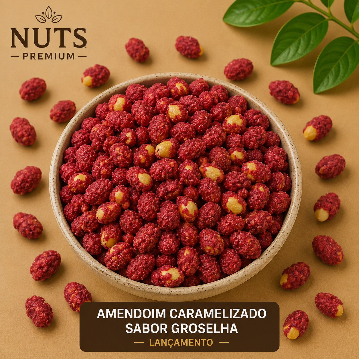 AMENDOIM CARAMELIZADO SABOR GROSELHA