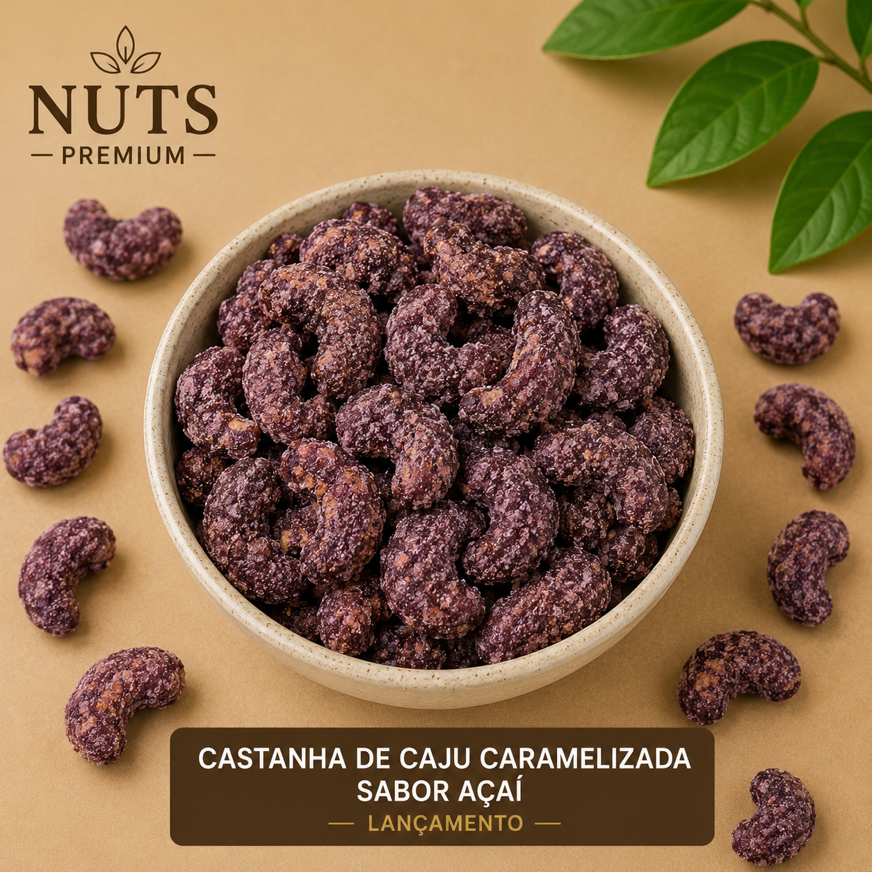 Castanha de Caju Caramelizada Sabor Açaí | Lançamento