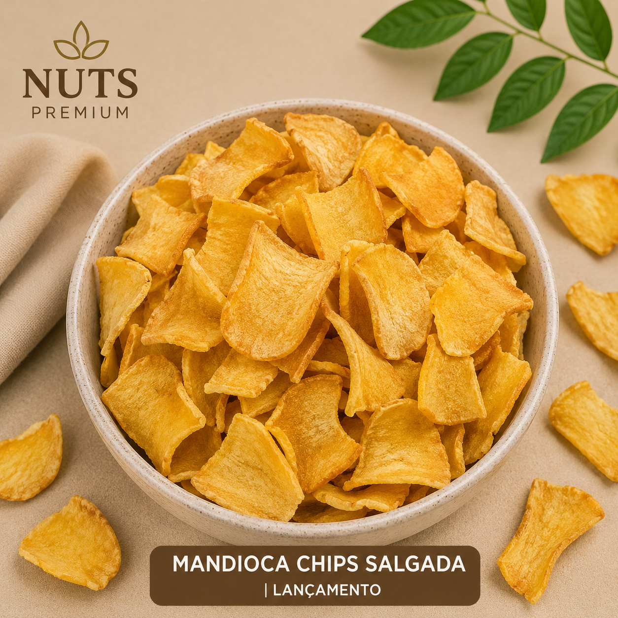 Mandioca Chips Salgada | Lançamento